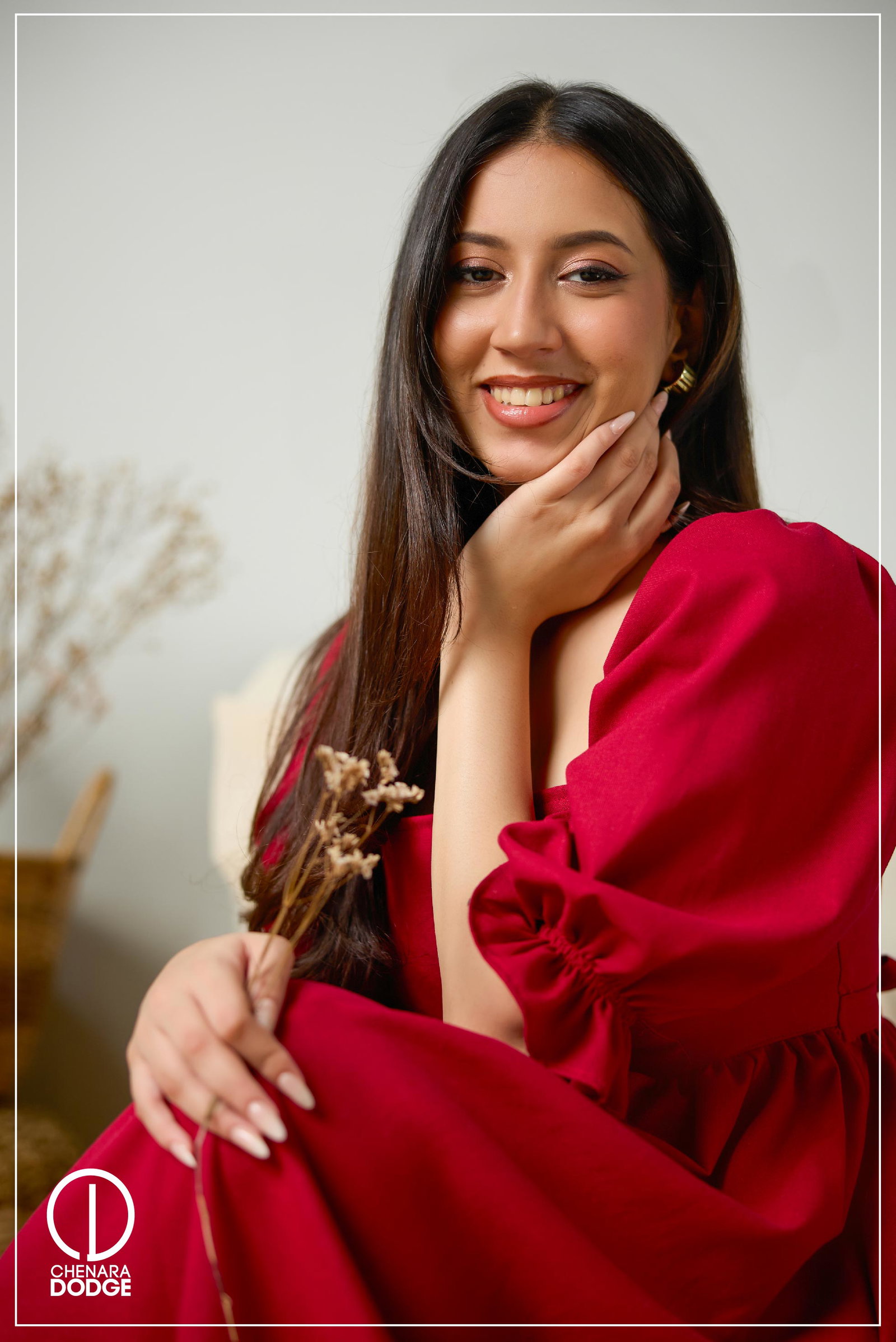 VMSMILLA Midi Dress - Fiery Red main image 1